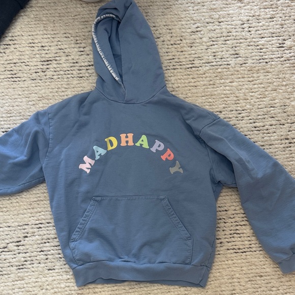 Madhappy Blue Hoodie with Multicolor Logo - Picture 4 of 8